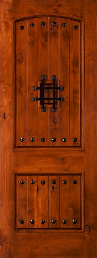exterior knotty alder wood door